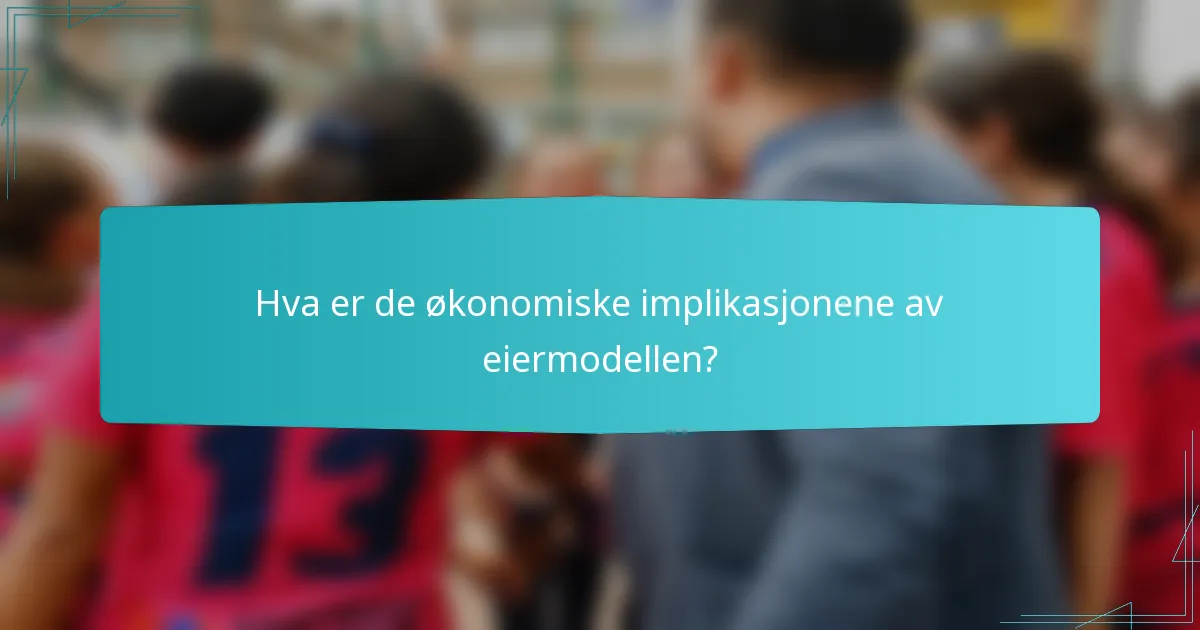Hva er de økonomiske implikasjonene av eiermodellen?